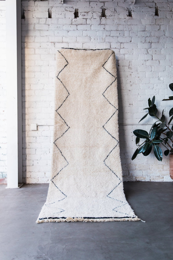 STAY IN YOUR LANE vintage beni ourain moroccan berber carpet