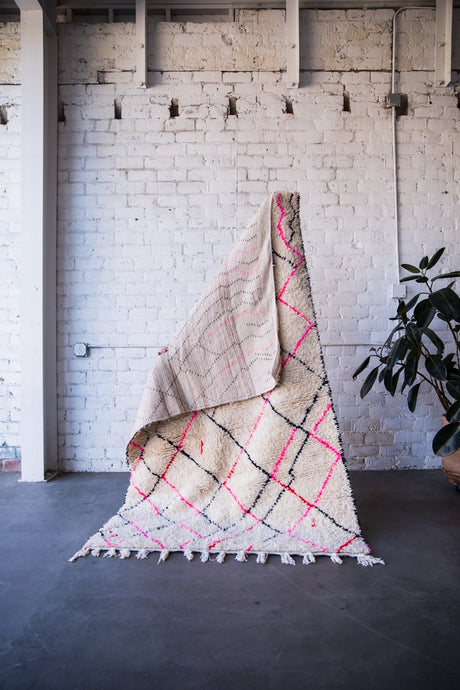 MARILYN'S RED LIPPY vintage azilal moroccan berber rug