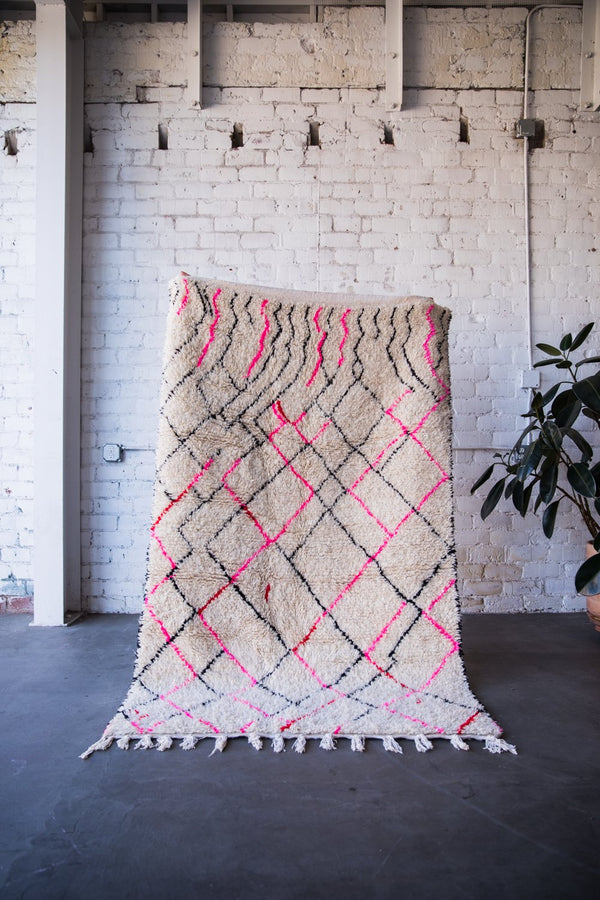 MARILYN'S RED LIPPY vintage azilal moroccan berber rug